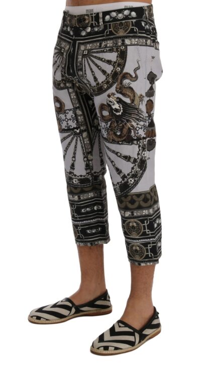 Dolce & Gabbana - Capri Dragon Print Cropped Trousers