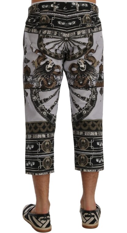 Dolce & Gabbana - Capri Dragon Print Cropped Trousers