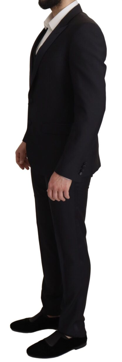 Dolce & Gabbana - Elegant Black Three-Piece Wool Blend Suit