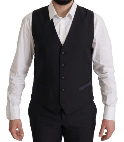 Dolce & Gabbana - Elegant Black Three-Piece Wool Blend Suit