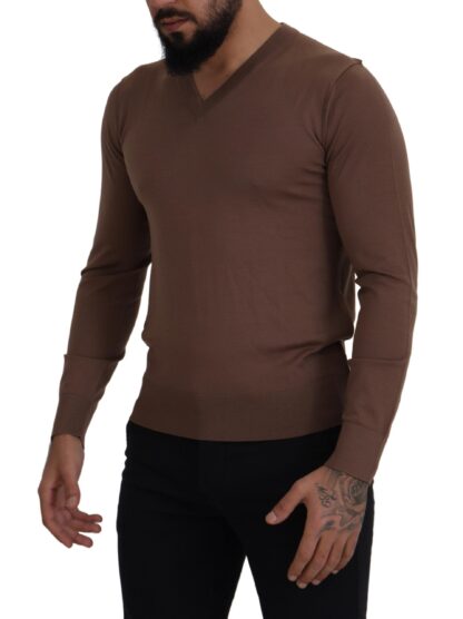 Dolce & Gabbana - Elegant Virgin Wool V-Neck Pullover Sweater