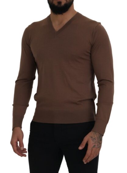 Dolce & Gabbana - Elegant Virgin Wool V-Neck Pullover Sweater