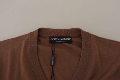 Dolce & Gabbana - Elegant Virgin Wool V-Neck Pullover Sweater