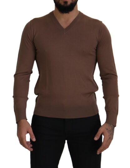 Dolce & Gabbana - Elegant Virgin Wool V-Neck Pullover Sweater