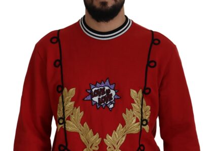 Dolce & Gabbana - Dazzling Sequined Red Pullover Sweater