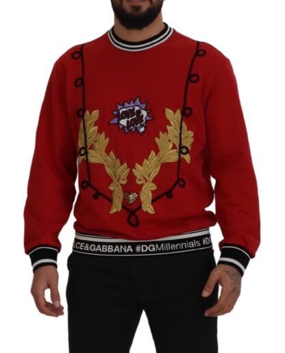 Dolce & Gabbana - Dazzling Sequined Red Pullover Sweater