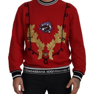 Dolce & Gabbana - Elegant Black Velvet Monogram Polo Sweater