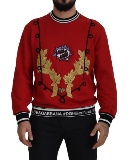 Dolce & Gabbana - Dazzling Sequined Red Pullover Sweater