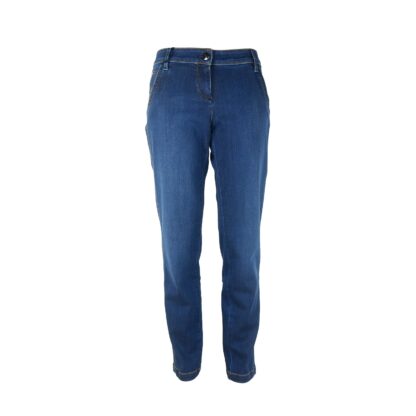 Jacob Cohen - Elegant Dark Blue Chloe Jeans with Pony Skin Patch