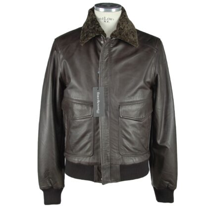 Emilio Romanelli - Exquisite Brown Leather Jacket