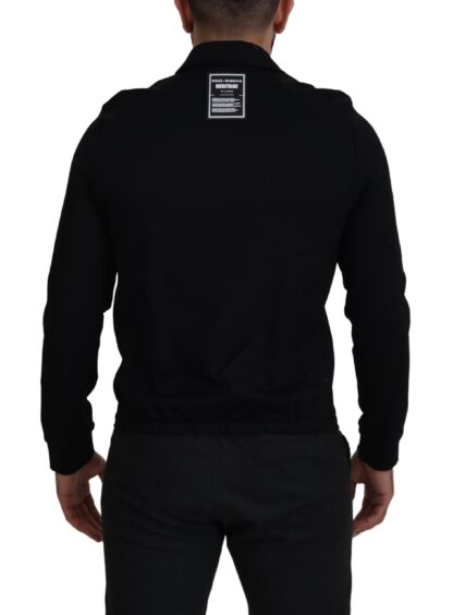 Dolce & Gabbana - Elegant Full Zip Black and White Sweater