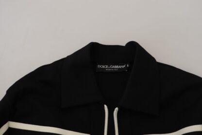 Dolce & Gabbana - Elegant Full Zip Black and White Sweater