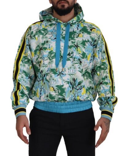 Dolce & Gabbana - Multicolor Cotton Silk Hooded Sweatshirt