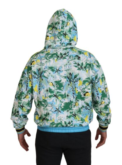 Dolce & Gabbana - Multicolor Cotton Silk Hooded Sweatshirt