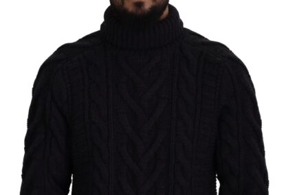 Dolce & Gabbana - Elegant Black Wool-Cashmere Pullover Sweater