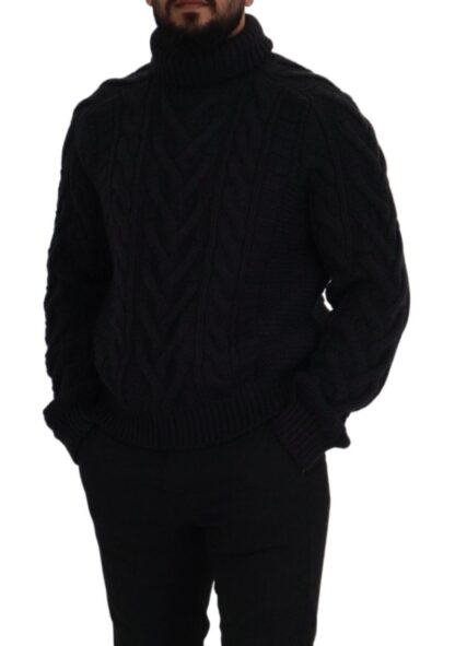 Dolce & Gabbana - Elegant Black Wool-Cashmere Pullover Sweater