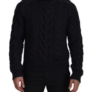 Dolce & Gabbana - Elegant Bicolor Wool-Blend Hooded Sweater