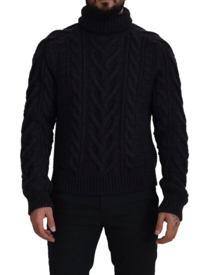 Dolce & Gabbana - Elegant Black Wool-Cashmere Pullover Sweater