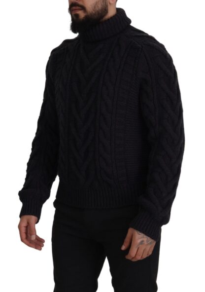 Dolce & Gabbana - Elegant Black Wool-Cashmere Pullover Sweater