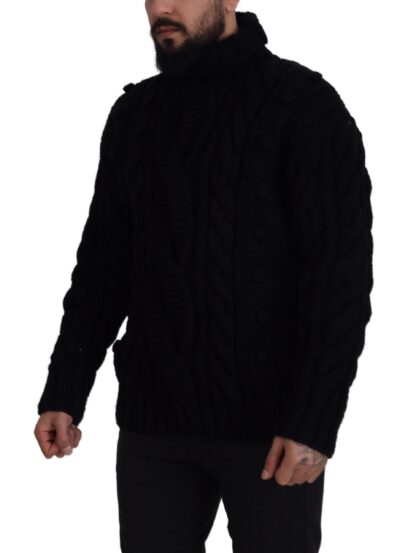 Dolce & Gabbana - Elegant Black Cashmere Turtleneck Sweater