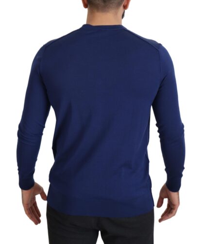 Dolce & Gabbana - Elegant Virgin Wool Blue Cardigan Sweater