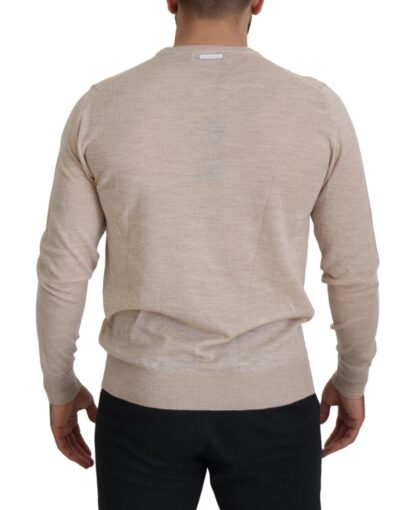 Dolce & Gabbana - Elegant Beige Crewneck Wool Sweater