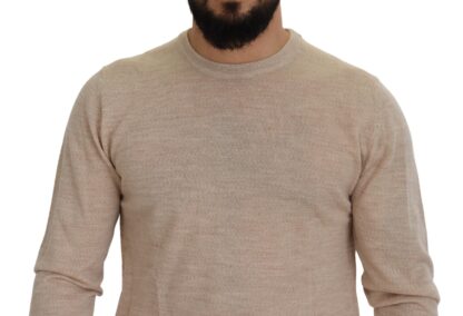 Dolce & Gabbana - Elegant Beige Crewneck Wool Sweater