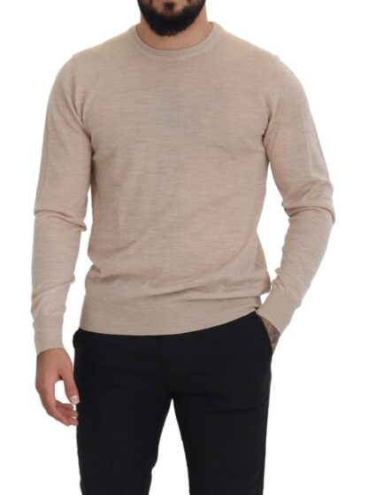 Dolce & Gabbana - Elegant Beige Crewneck Wool Sweater