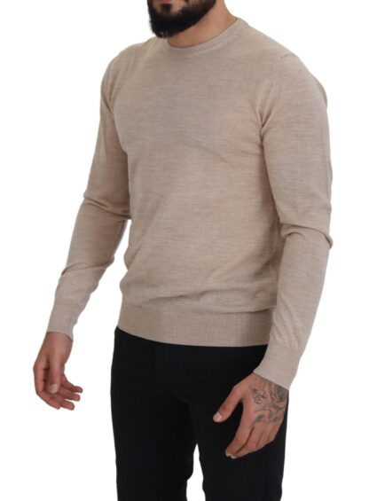 Dolce & Gabbana - Elegant Beige Crewneck Wool Sweater