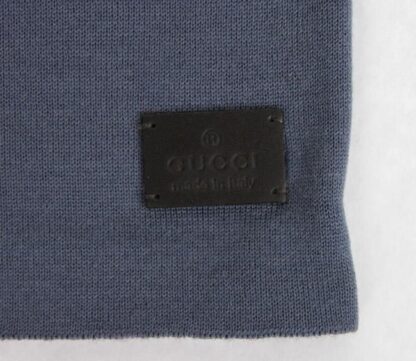 Gucci - Unisex Burgundy Blue Wool Beanie Medium Knit Cap