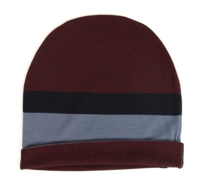 Gucci - Unisex Burgundy Blue Wool Beanie Medium Knit Cap