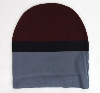 Gucci - Unisex Burgundy Blue Wool Beanie Medium Knit Cap