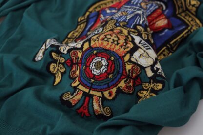 Dolce & Gabbana - Regal Green Wool-Silk Blend Crewneck Sweater