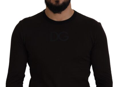 Dolce & Gabbana - Elegant Brown Crewneck Cotton Sweater