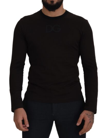 Dolce & Gabbana - Elegant Brown Crewneck Cotton Sweater