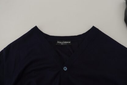 Dolce & Gabbana - Elegant Dark Blue Cashmere Cardigan