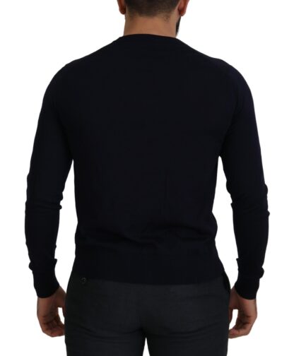 Dolce & Gabbana - Elegant Virgin Wool Cardigan Sweater in Blue