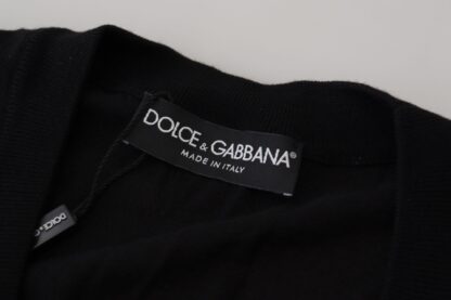 Dolce & Gabbana - Elegant Wool Buttoned Black Cardigan