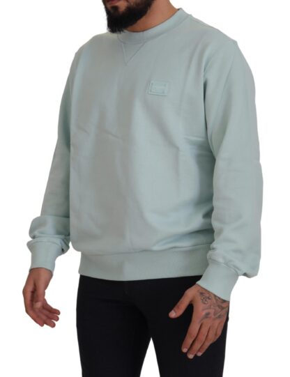 Dolce & Gabbana - Mint Green Cotton Pullover Sweater