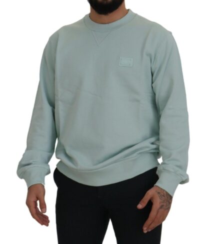 Dolce & Gabbana - Mint Green Cotton Pullover Sweater