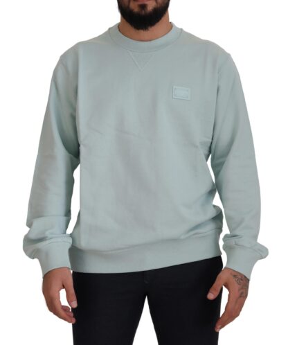 Dolce & Gabbana - Mint Green Cotton Pullover Sweater