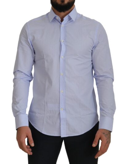 Versace Collection - Elegant Light Blue Dress Shirt