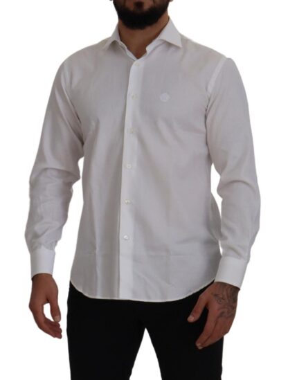 Roberto Cavalli - Elegant White Formal Dress Shirt