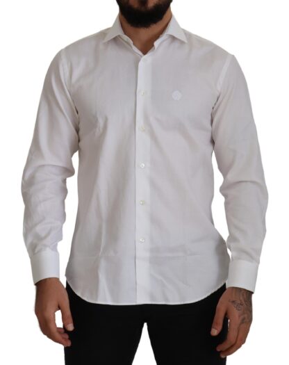 Roberto Cavalli - Elegant White Formal Dress Shirt