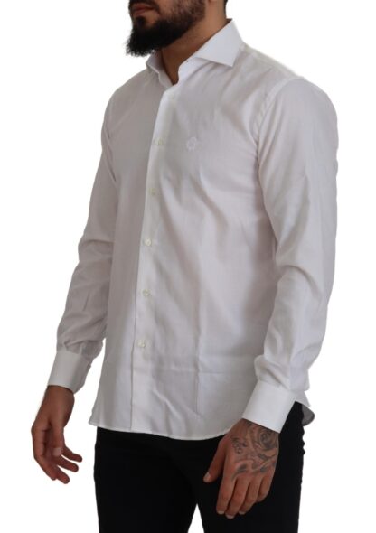 Roberto Cavalli - Elegant White Formal Dress Shirt