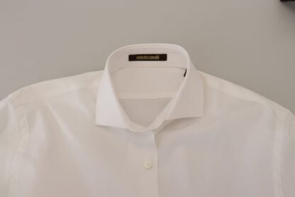 Roberto Cavalli - Elegant White Formal Dress Shirt