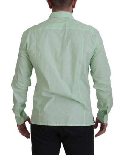 Dolce & Gabbana - Mint Green Slim Fit Casual Button-Down Shirt