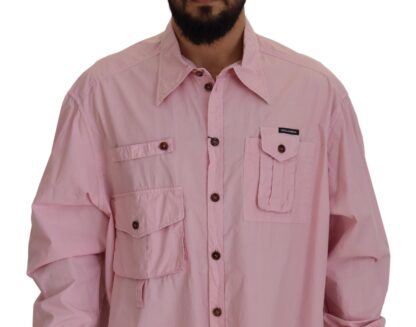 Dolce & Gabbana - Elegant Pink Casual Cotton Shirt