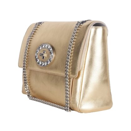 Blumarine - Blumarine Gold Leather Shoulder Women Bag