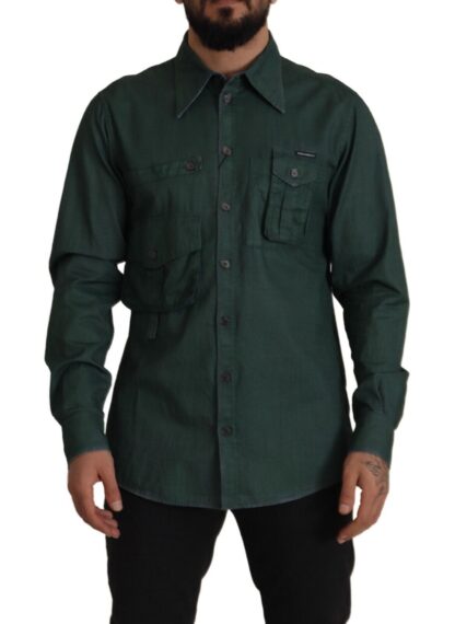 Dolce & Gabbana - Emerald Elegance Slim Fit Casual Shirt